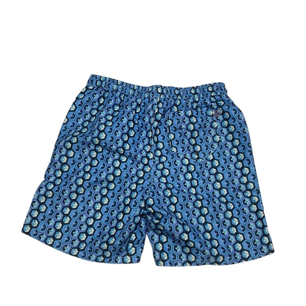 MR Swim Blue Patterned Men's Swim Shorts - Picture 2 of 5